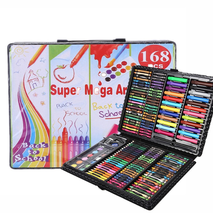 

Top Delivery WD Crayon Set 168pcs Krayon Mewarnai Anak 168pcs Pensil Warna Set 168pcs