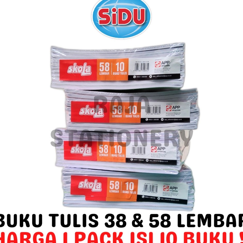

Top Grade BUKU TULIS 38 58 LEMBAR A5 GARIS SKOLA BY SiDU NOTEBOOK A5 SINAR DUNIA PER PACK 1PCS