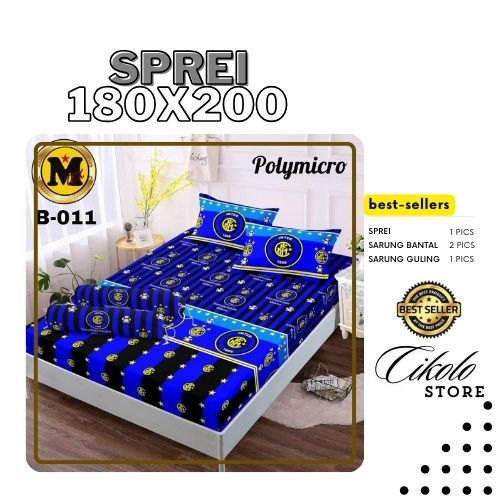 Sprei Katun 180x200 Motif Club bola Inter Milan Cikolo Store