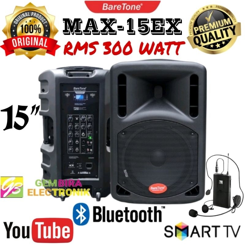 Speaker Aktif Baretone 15 EX Bluetooth speker aktive 15 inchi Original