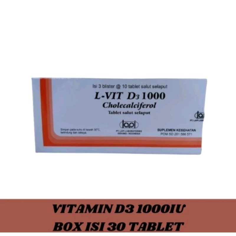 L-Vit D3 1000iu / L Vit D3 1000iu Box 30 Tablet