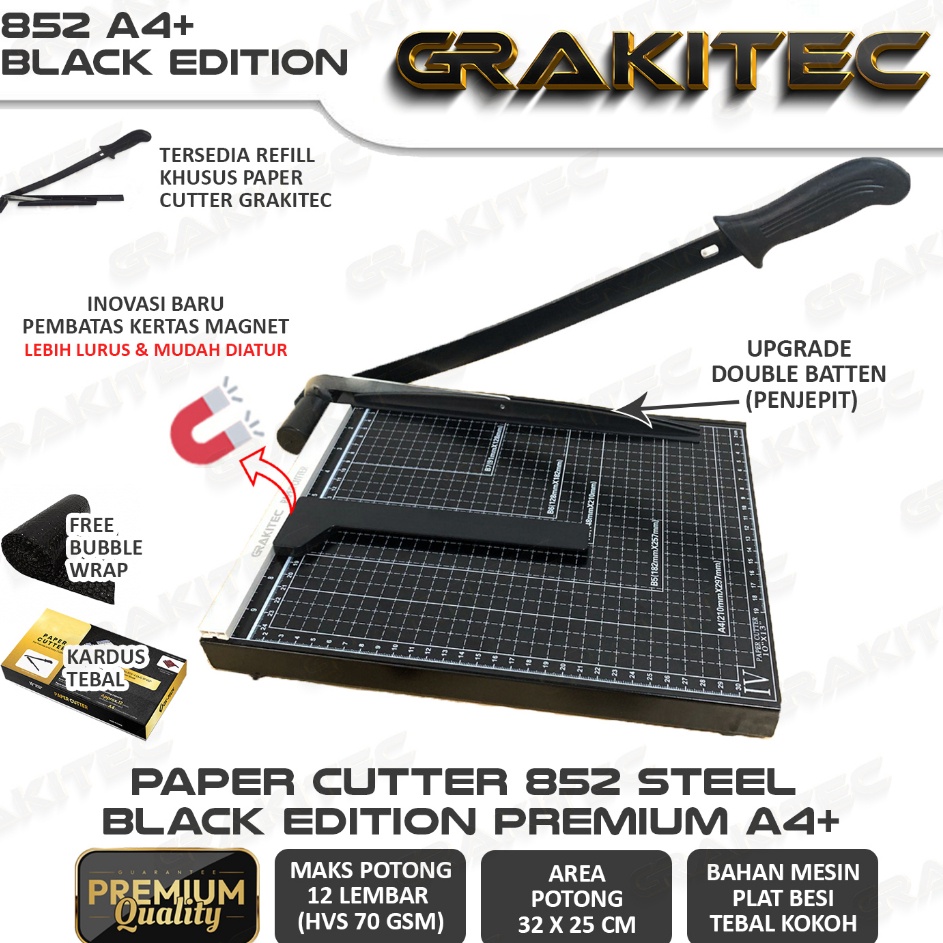 

Kejutan Promo Paper Cutter A4 Alat Potong Mesin Pemotong Kertas HVS Sticker Dos PVC Card Yellow Board Art Paper Vinyl Bontax Camel Kertas