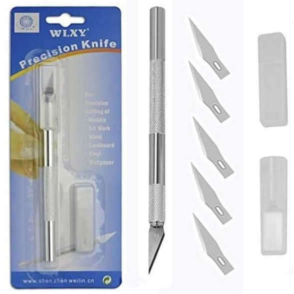 

Promo Terbaik WLXY 939 Gagang Pisau Cutter Refill untuk Servis IC Ukir Precision Knife Set 16273