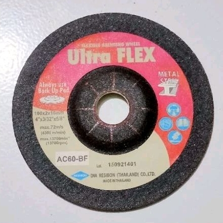 Batu Gerinda Poles ULTRA FLEX 100 x 2 x 16 AC60 - BF & Batu Gurinda Poles NIPPON RESIBON 100 x 6 x 1