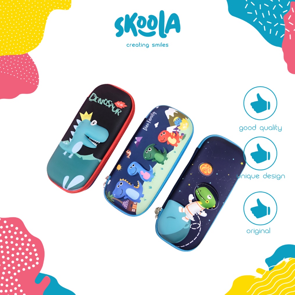 

KODE I2I Skoola Tempat Pensil Anak Laki Laki Hardtop 3D Lucu Spiderman Dinosaurus Rocket Astronot Tepen