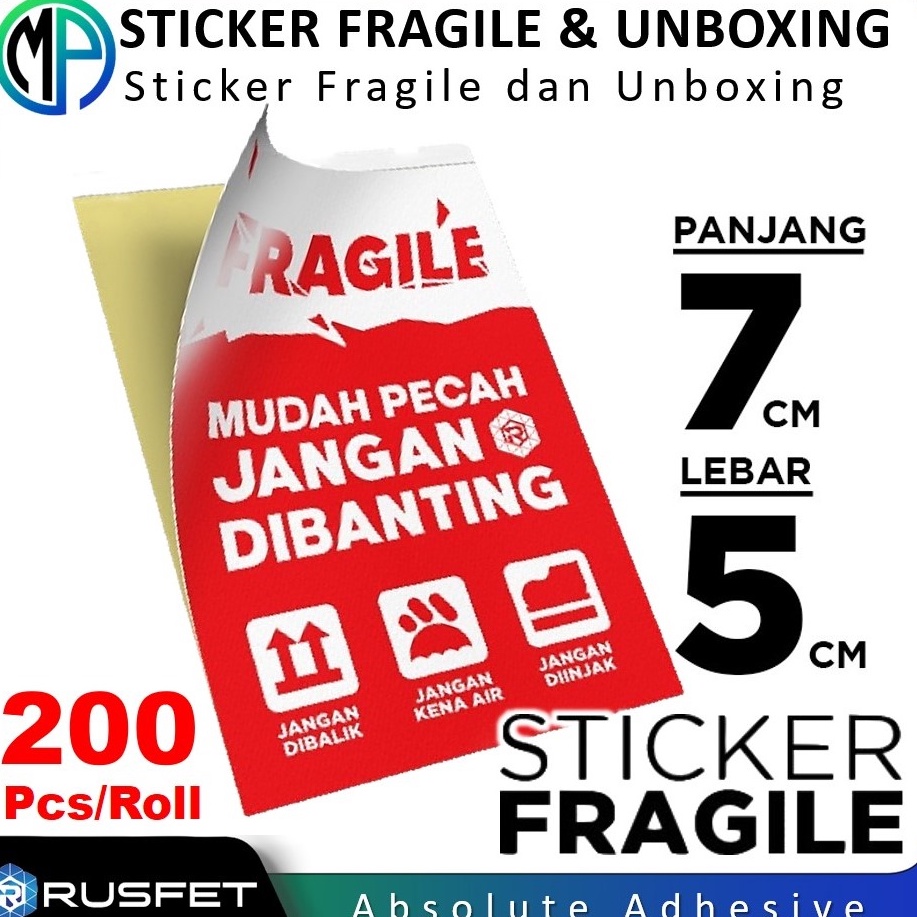 

Dijamin Aman Stiker Sticker Fragile 2pcs Per Roll Barang Mudah Pecah Jangan Dibanting Jangan Diinjak Jangan Kena Air Merek Rusfet Harga Satuan