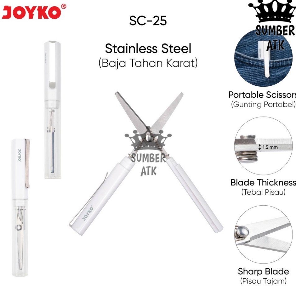 

Diskon Terbaik Gunting Portable Scissors Joyko SC25