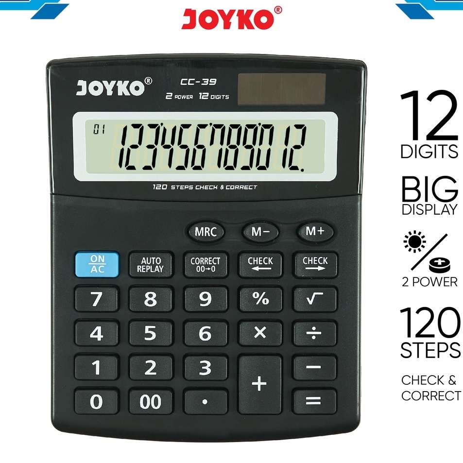 

Best Quality Calculator Kalkulator Joyko CC39 12 Digits Check Correct