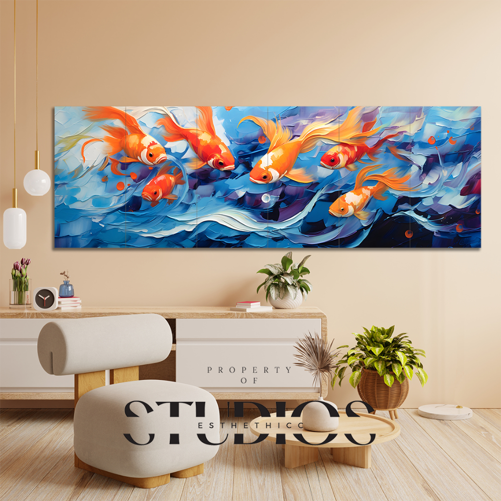 #BIGART57 WALL DECOR IKAN CUPANG KOI EMAS KOKI BUNTAL HEWAN BINATANG LAUT ANIMAL AIR TAWAR KANTOR JE
