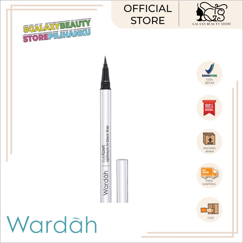 WARDAH EYEXPERT OPTIMUM HI BLACK LINER / EYELINER SPIDOL WATERPROOF