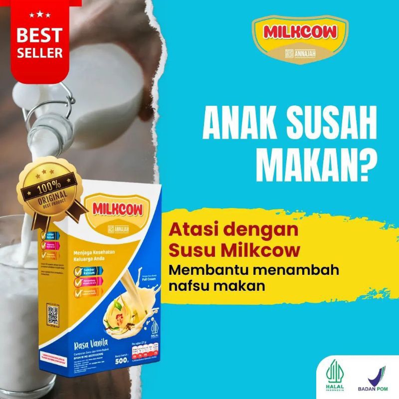 

SUSU MILKCOW EXTRA WHEY PROTEIN | Solusinya Penambah Berat Badan Dan Nafsu Makan Cocok Untuk Anak Dan Dewasa 100% 500g