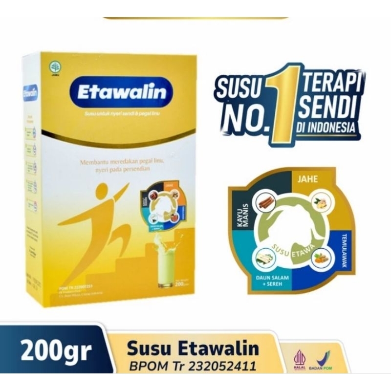 

Susu Nyeri Sendi Tulang Dan Asam Urat ETAWALIN Halal Origin BPOM