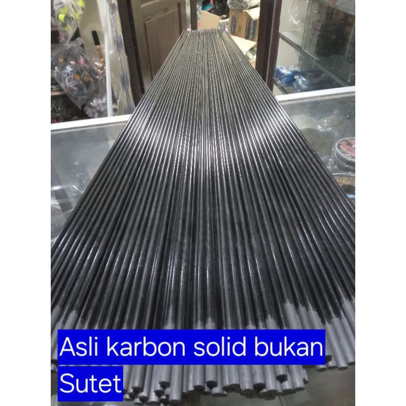 Blank Karbon solid bukan sutet 80,100 &120cm kaku padat tidak bolong karbon kuat lurus dan mulus tuk