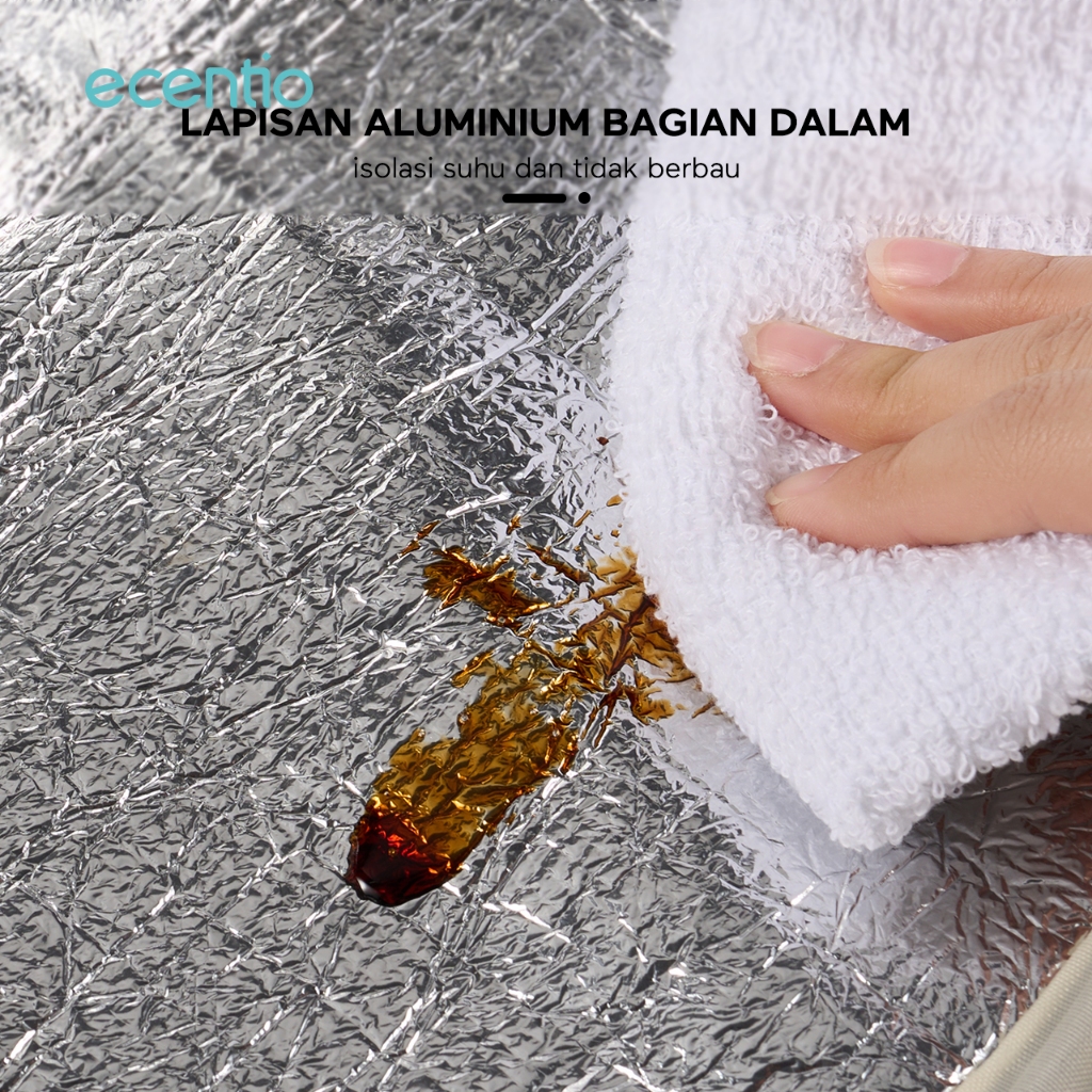 ecentio Tas Bekal/Alumunium Foil Lunch bag/Cooler Lunch Bag/Waterproof B tas lunch Box