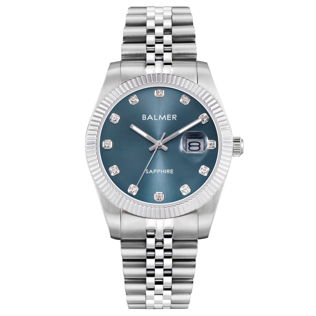 Balmer B-8172 Jam Tangan Couple Kaca Sapphire All Stainless Steel