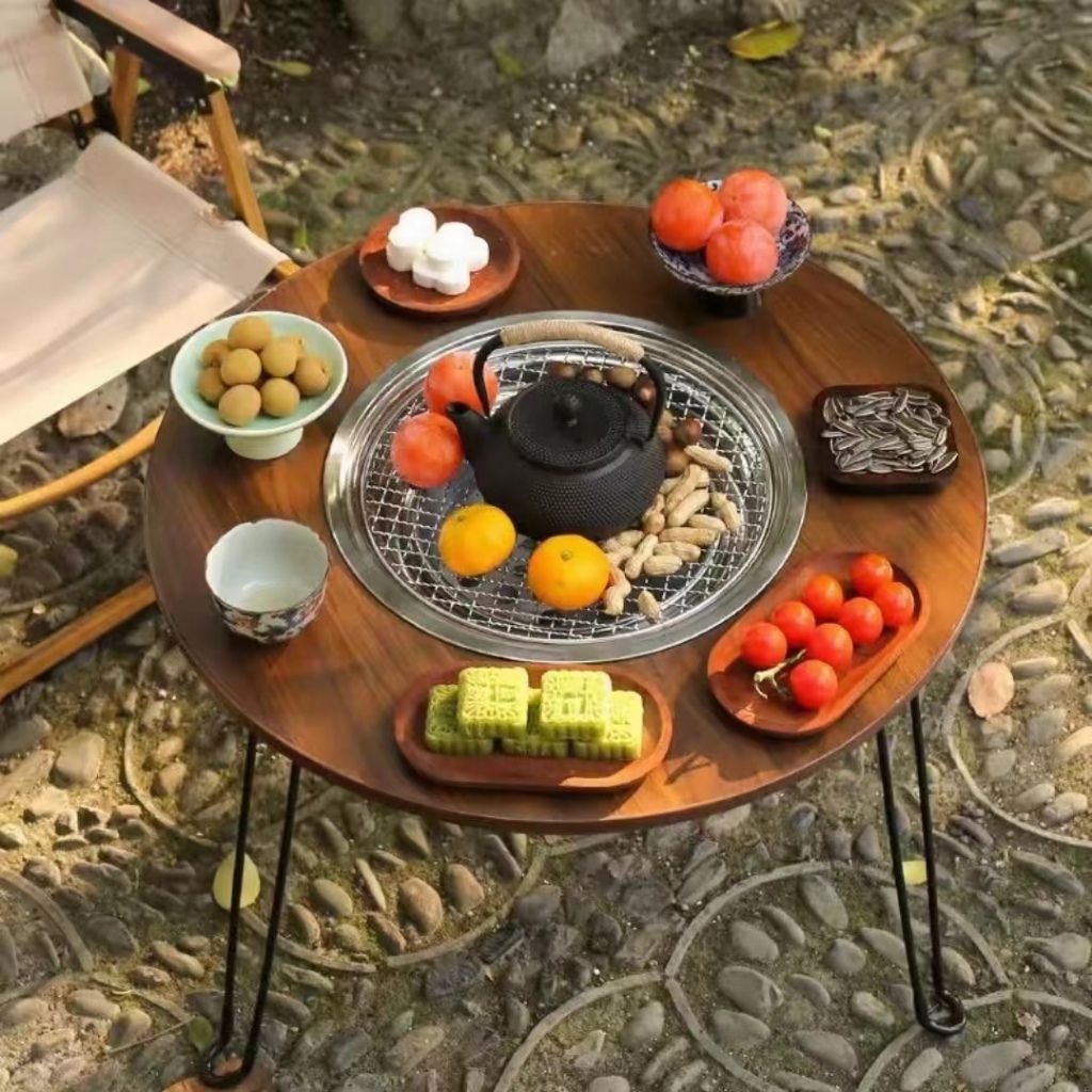 Meja Barbekyu Meja Piknik Alat Panggangan Arang Bbq Grill Pan Bakaran Areng Perangkat Memanggang