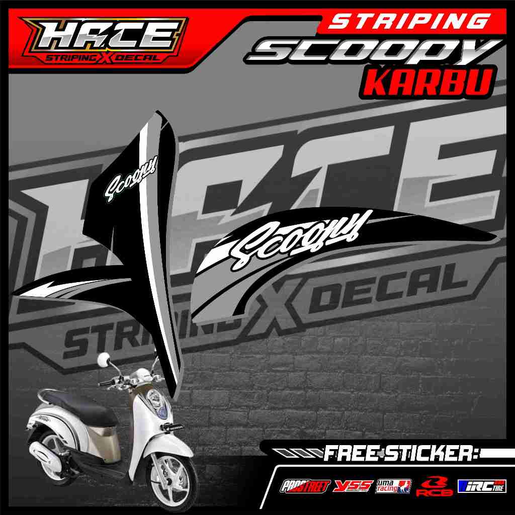 502 STRIPING STICKER SCOOPY KARBU - STRIPING STICKER SCOOPY KARBU PREMIUM GRAFIK