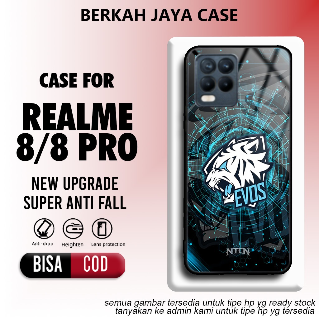 casing hp realme 8 terbaru motif evos bahan hardcase softcase premium glossy berkah case
