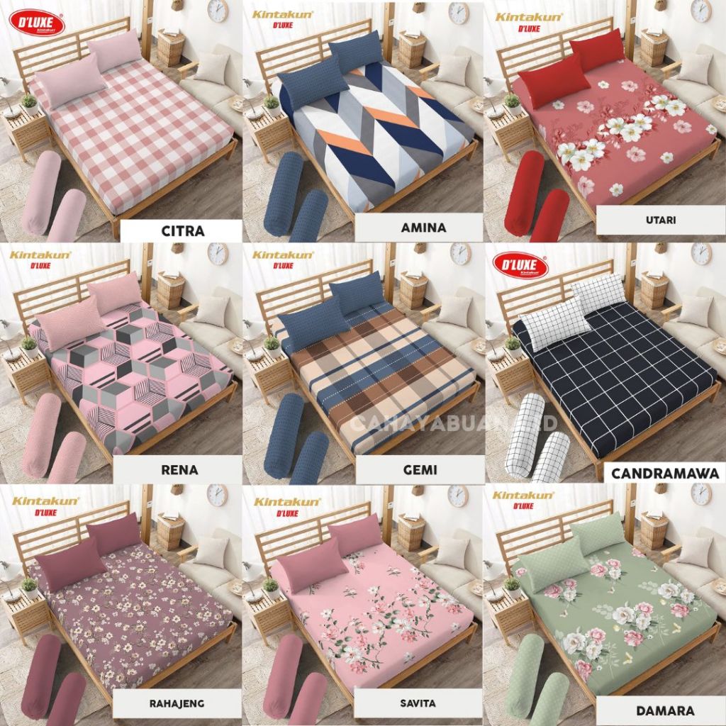 SPREI KINTAKUN D'LUXE 180 X 200 BANTAL 4