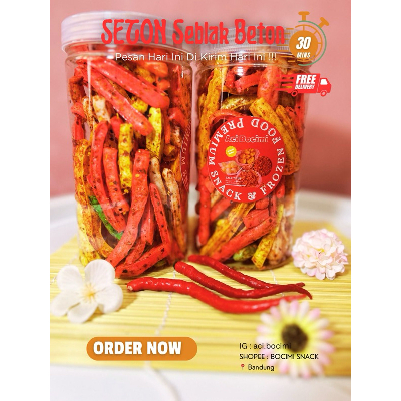 

oleh oleh bandung seblak beton daun jeruk toples 1000ml