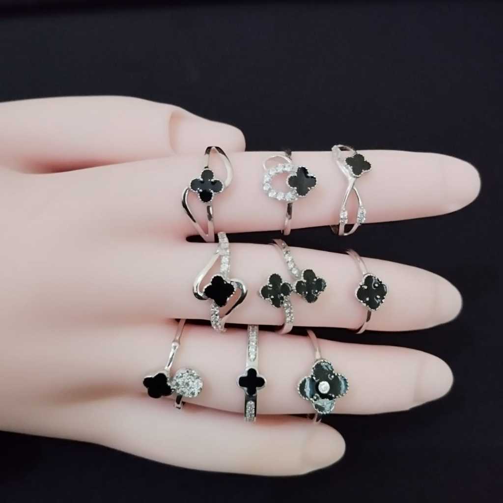 Cincin Perak Asli Chrome Emas Putih VC 1-2Gr Model 1 - 10