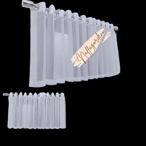 PONI VITRASE GORDEN PUTIH POLOS TRANSFARAN LEBAR 130 TINGGI 50CM