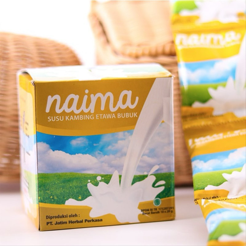 

Susu kambing Etawa Naima 10 sachet Susu Etawa Premium Original Bpom