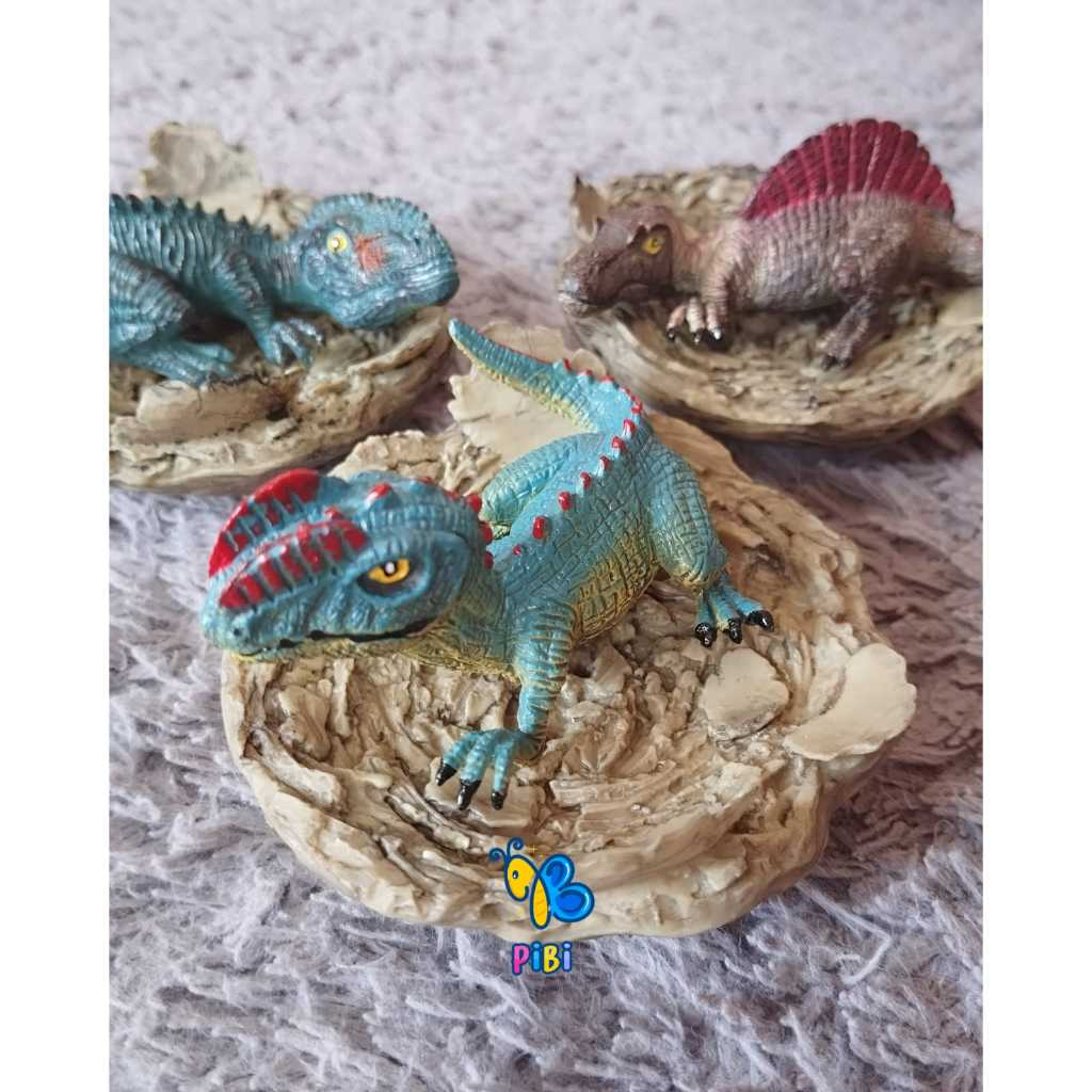 PIBI - Dinosaurus Mainan / Stegosaurus / Allosaurus / Spinosaurus / Mainan Edukasi
