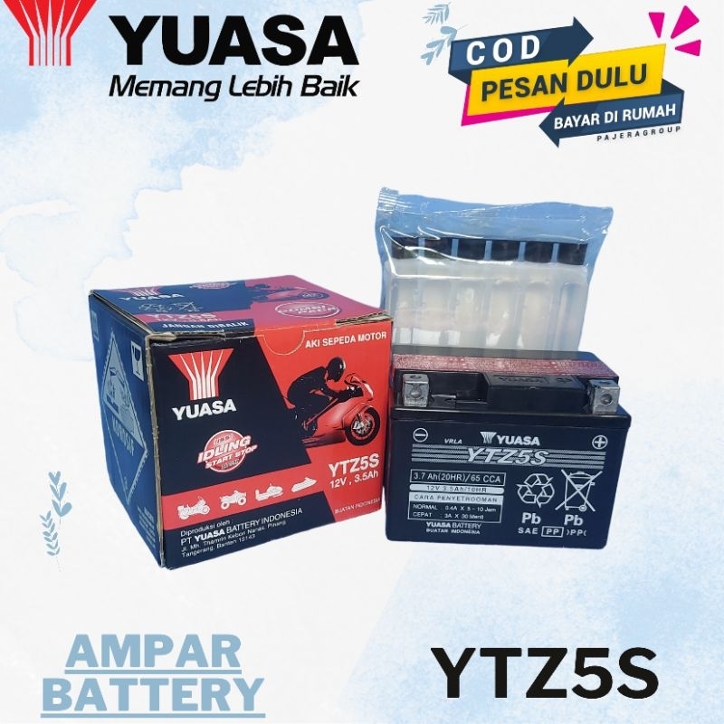 Aki Motor Mio J Fino Mio Soul Xeon Mio m3 125 Jupiter 135 YUASA YTZ5S MF Aki Kering Motor