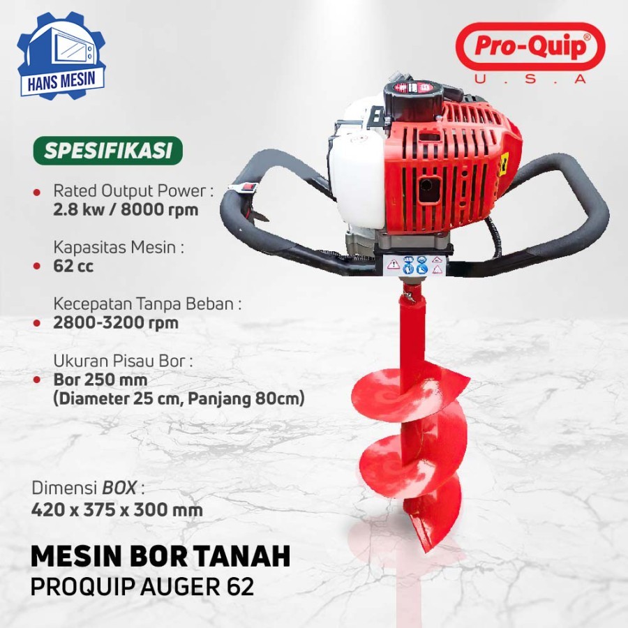 Mesin Bor Tanah Proquip Auger62 Auger 62