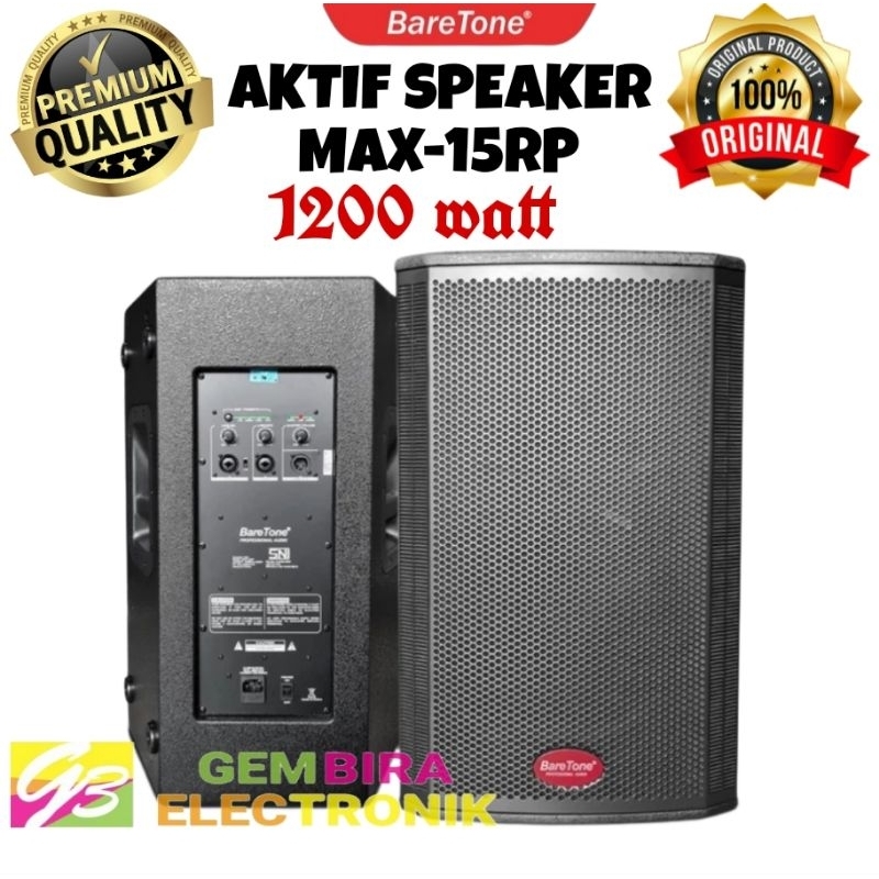 Speaker aktif 15 inch karaoke Baretone max 15 rp max15rp max 15rp