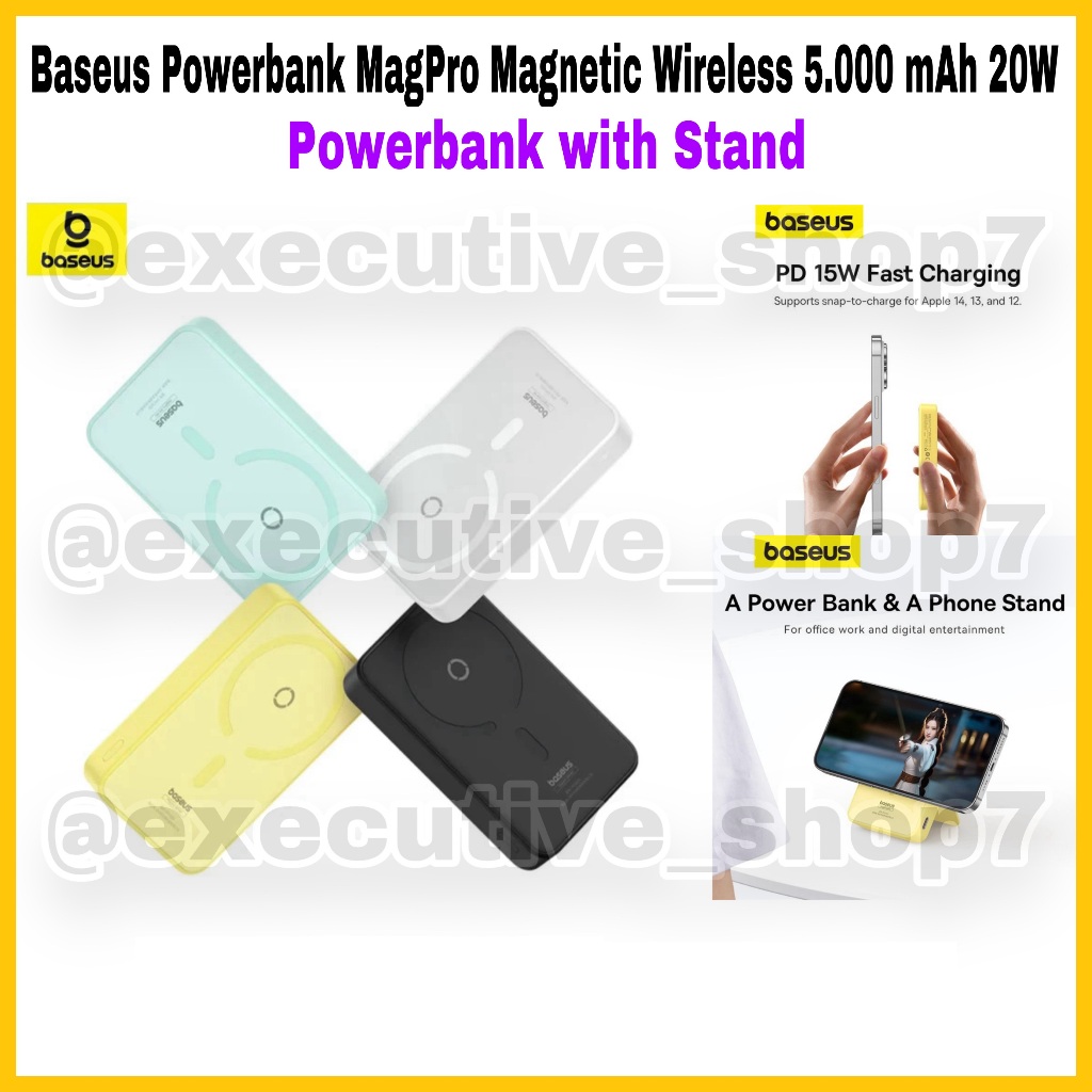 Baseus Powerbank MagPro Magnetic Wireless 5.000 mAh 20W - Powerbank with Stand