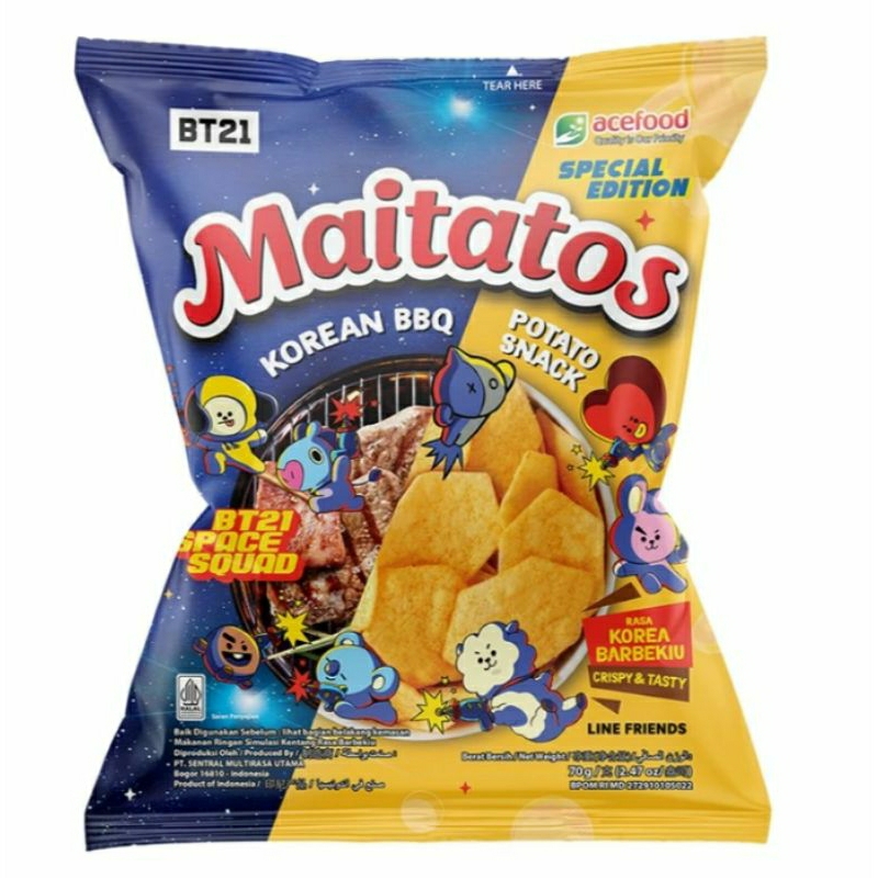 

Maitatos keripik kentang korea bbq special edition 70g