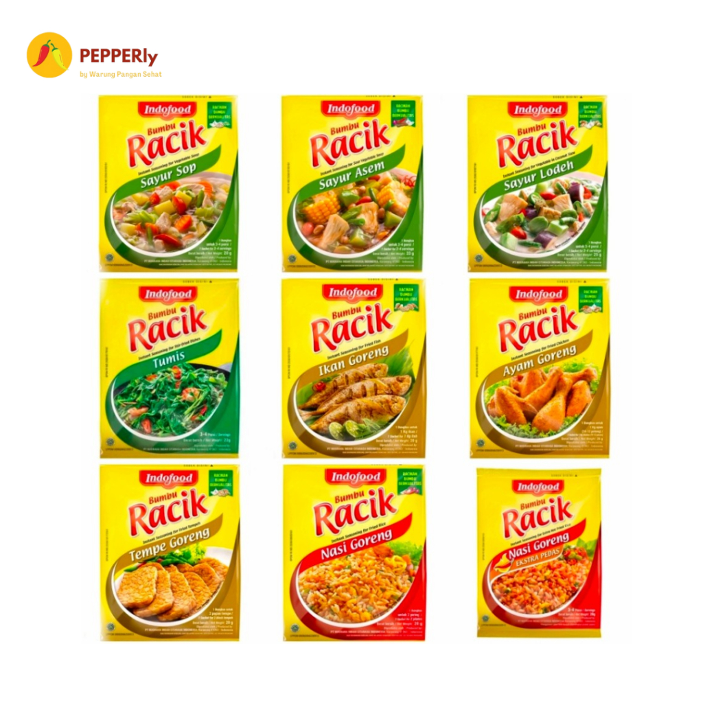 

Bumbu Racik Ayam Goreng/ Tempe Goreng/ Ikan Goreng/ Sop/ Tumis Indofood