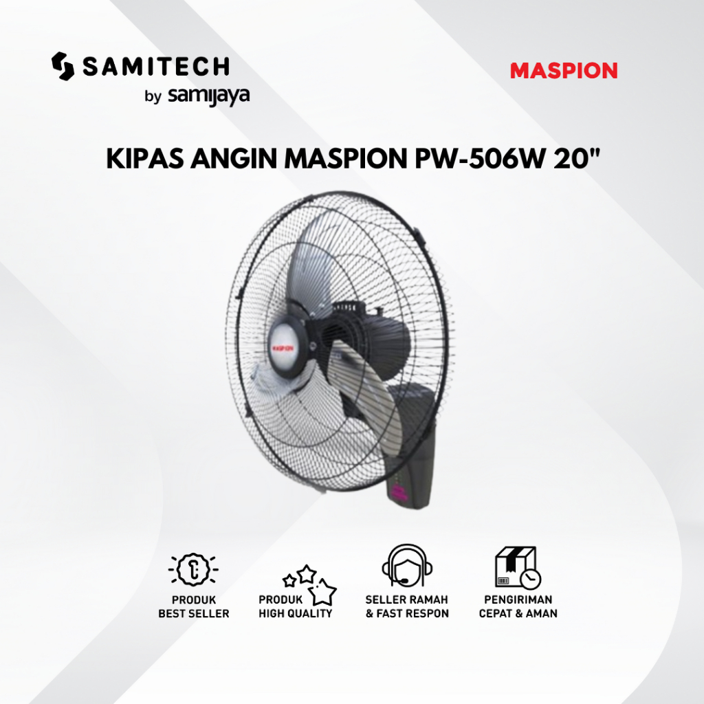 KIPAS ANGIN MASPION W/F 20" PW-506W PW 506W 20INCH BERGARANSI