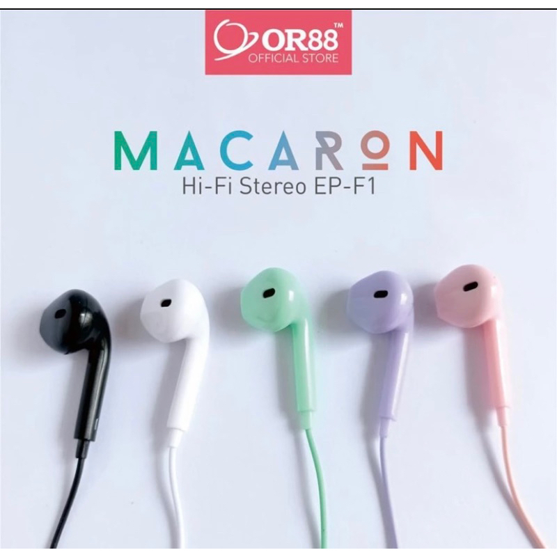 TERMURAH Headset Original Earphone Macaron Hi Fi Stereo