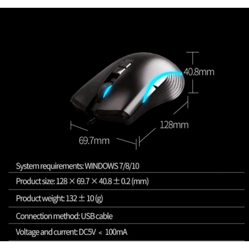 Mouse Gaming AULA F806 Optical Wired 2400DPI RGB Backlight