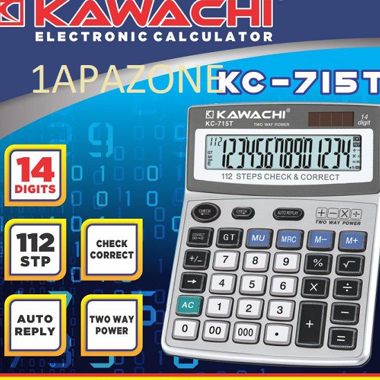 

Kalkulator electronic 14Digits KC-715T KAWACHI