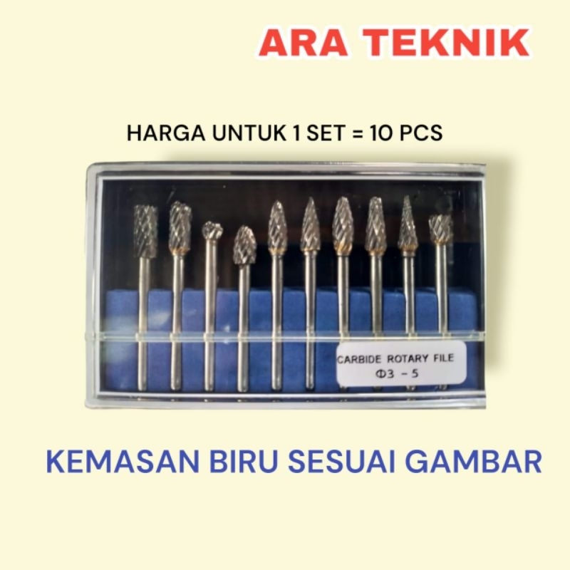 MATA BOR TUNER CUNER PORTING KIKIR BESI SET ISI 10 PCS