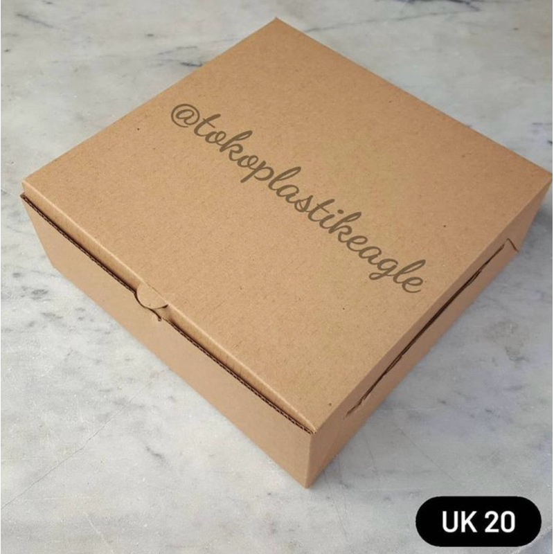 

[isi 50pcs] Carton Box E-Flute uk 20x20x7cm (R10K)