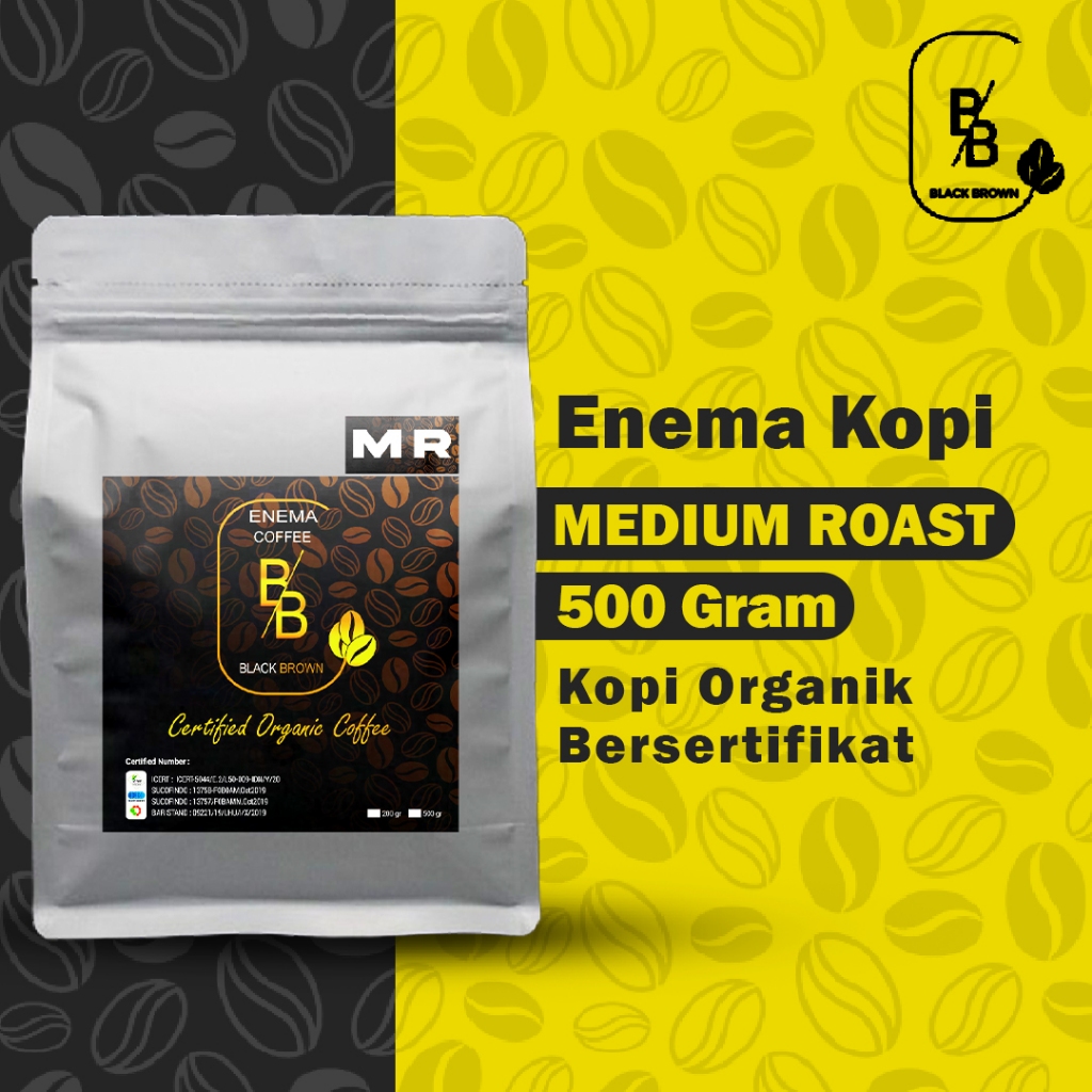 

KOPI ENEMA ORGANIK MEDIUM ROAST MURAH BERSERTIFIKAT 500 gram