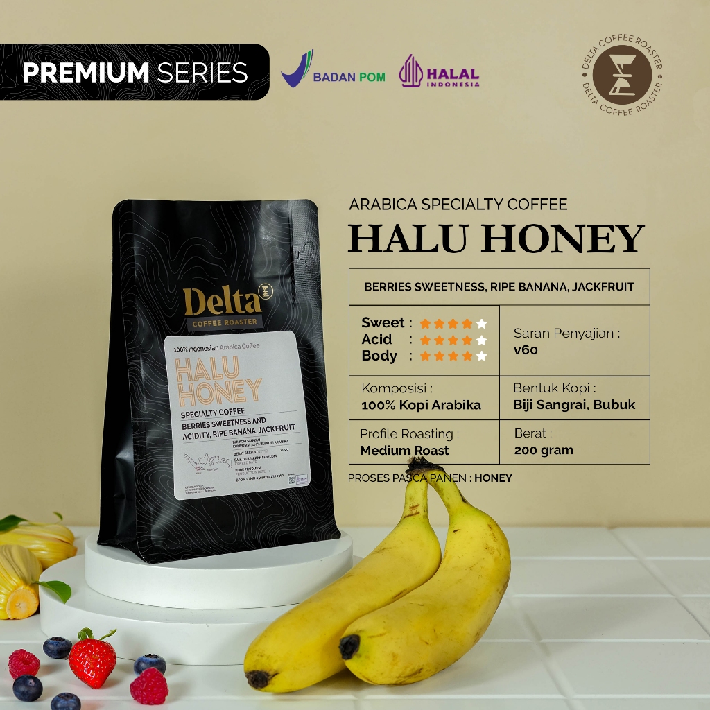 

Kopi Arabica Specialty Coffee Halu Honey Medium Roast 200g