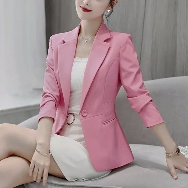Blazer santai wanita blazer Casual wanita blazer Formal Semi Nyaman Tangan Kerja