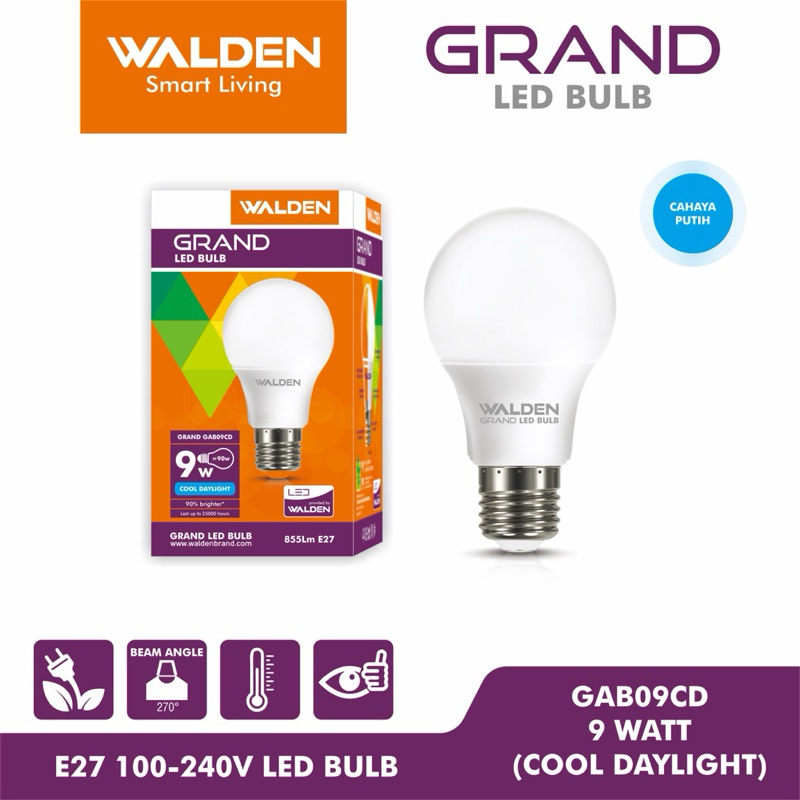 WARESTAR Walden Lampu Bohlam LED 9 Watt Lampu LED 9 Watt Lampu Rumah LED 9 Watt - WALDEN GRAND GAB09