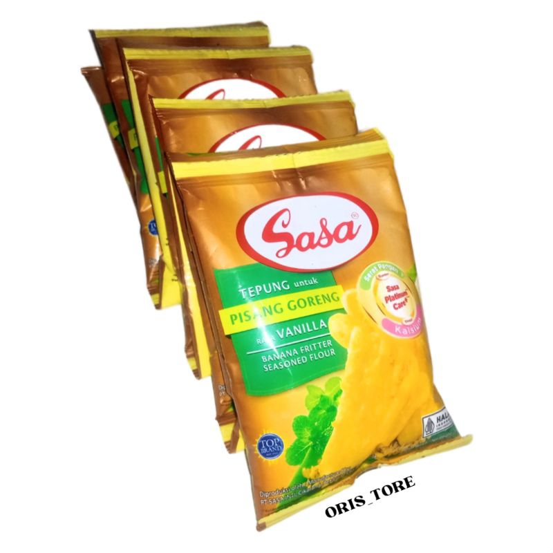 

Sasa Tepung Pisang Goreng Rasa Vanilla 1 Renceng Isi 10 Sachet Berat Persachet 70 Gram