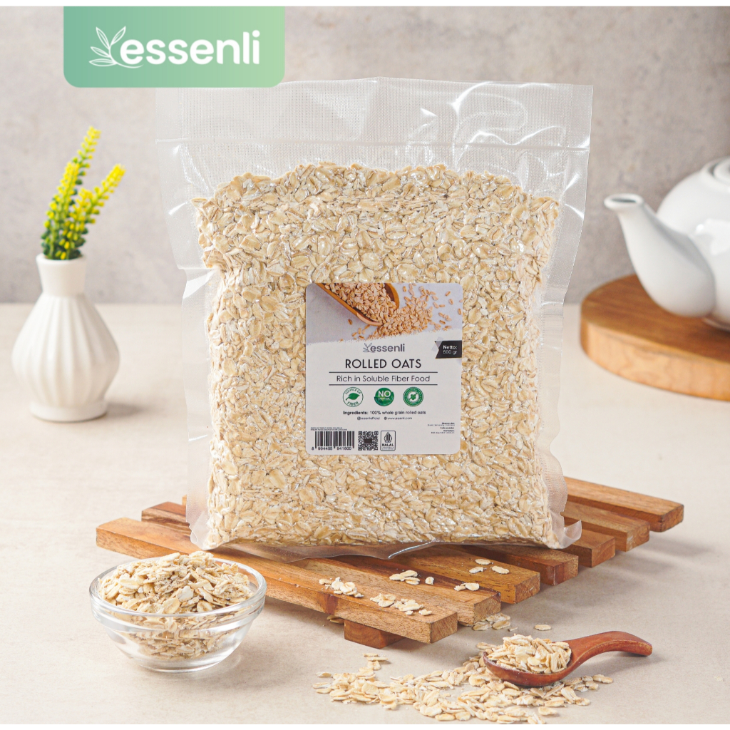 

ESSENLI Organic Rolled Oat 500gr / Instan Oat 500gr