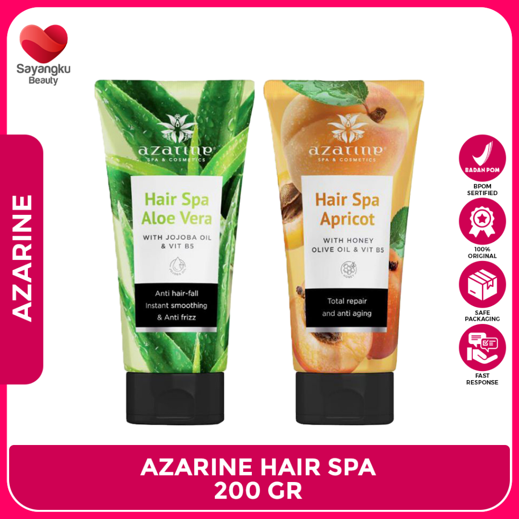 AZARINE Hair Spa Apricot 200 g & Azarine Hair Spa Aloe Vera 200 g