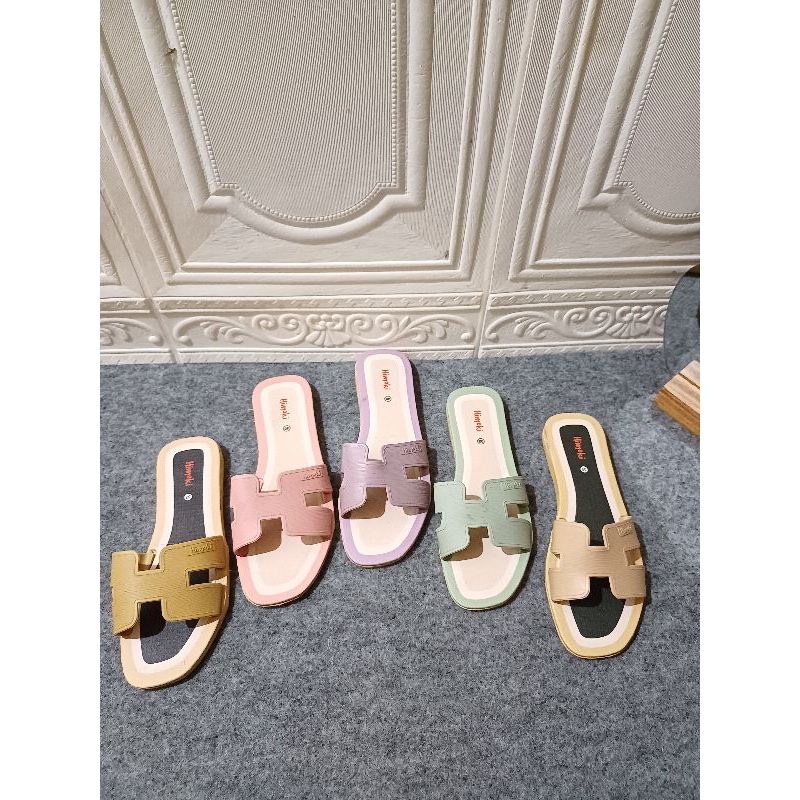 Sandal Wanita flat Himoki Sandal Karet Kekinian
