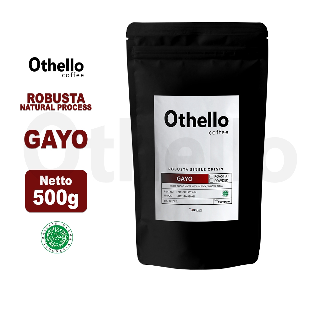 

Othello Coffee Robusta Gayo 500gram Biji Kopi Giling Robusta Bubuk Asli Original Robusta