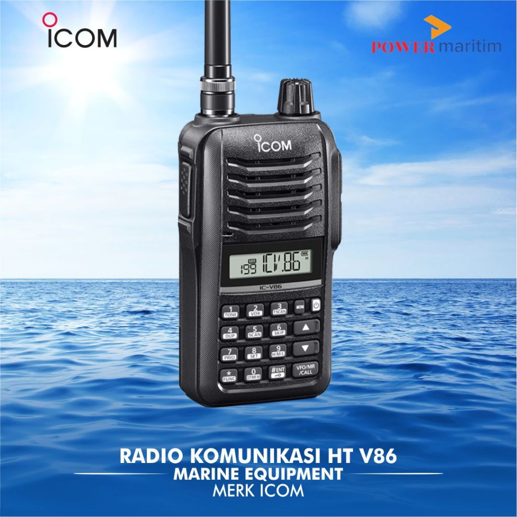 Radio HT Komunikasi Merk Icom Type V86 1 Set Walkie Talkie Icom